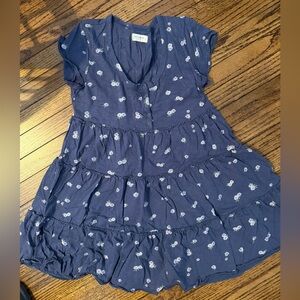 Lucky Brand Navy Floral tiered Dress